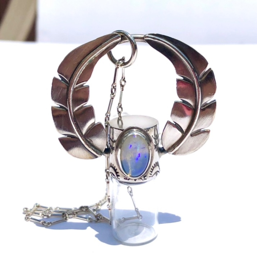 RARE - Roadkill Gems (RKG) Necklace Sterling Silver Opal